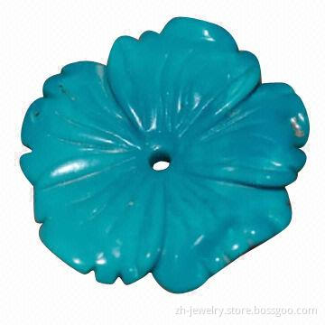 Turquoise Flower Beads, 100% Natural, Different Sizes (2 to 100mm) Shapes and Styles Available